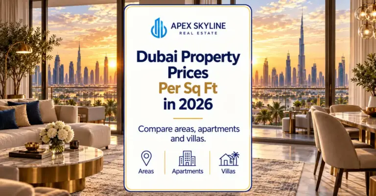 Dubai Property Prices Per Sq Ft 2026 Area-by-Area Guide